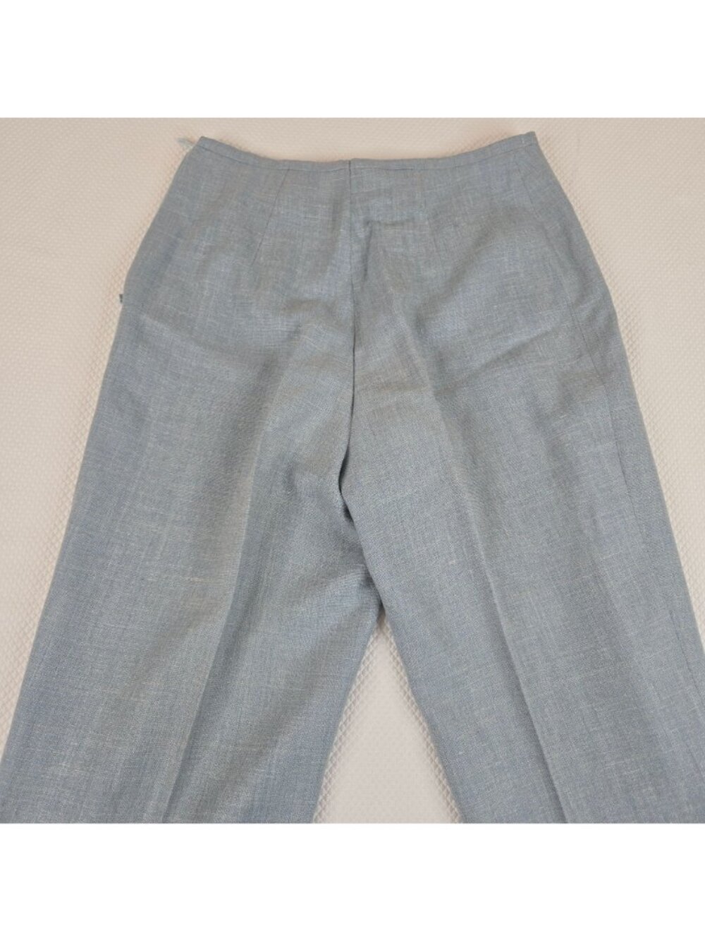 Vintage Escada Lt Blue Wool Silk Linen High-Waisted Trousers Pants Womens XS - Picture 2 of 8